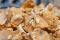 girolles at the market Royalty Free Stock Photo