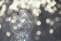 Closeup of glass Christmas ball Royalty Free Stock Photo