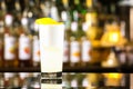 Closeup glass of gin fizz cocktail with lemon and whip eggwhite Royalty Free Stock Photo