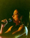 Closeup, Gloria Estefan in public, Florida, 1998 Royalty Free Stock Photo