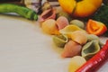 Closeup of gluten free vegetable pasta Royalty Free Stock Photo