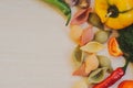 Closeup of gluten free vegetable pasta Royalty Free Stock Photo