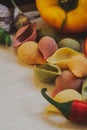 Closeup of gluten free vegetable pasta Royalty Free Stock Photo