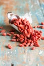 Closeup of goji berries Royalty Free Stock Photo