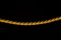 Closeup gold rope isolated