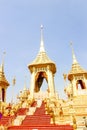Closeup Golden of Royal Crematorium for King Bhumibol Adulyadej at November 04, 2017