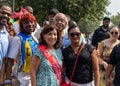 Closeup of Governor Kathy Hochul and Al Sharpton at the West Indian Labor Day Parade in Brooklyn.