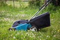 Closeup of grassmower