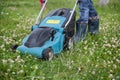 Closeup of grassmower