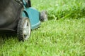 Closeup of grassmower