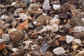 Closeup of gravel texture in namibe desert, Angola