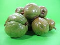 Closeup of a Green ciruelas an exotic Honduras Fruit Royalty Free Stock Photo