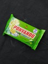 Closeup of Green Color Ponvandu dishwash bar isolated on black background Royalty Free Stock Photo