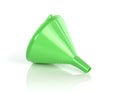 Closeup of green funnel on a white background Royalty Free Stock Photo