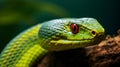 closeup of green snake photography