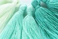 Closeup of green threads background wallpaper Royalty Free Stock Photo