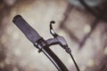 Grip and brake lever of the mountain bike Royalty Free Stock Photo