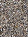 Closeup of the ground with small rocks. Top view. Royalty Free Stock Photo