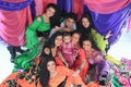 Closeup.group portrait of a Gypsy dance group.