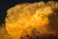 Growing Thunderstorm Clouds at Sunset