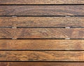 Closeup grunge brown wooden oak table. Empty vintage natural rustic wood desk background.