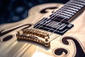 Closeup guitar. Generate Ai Royalty Free Stock Photo