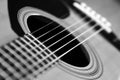 Closeup of Guitar Strings for Music Royalty Free Stock Photo