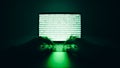 Closeup of hacker is using the laptop computer to coding virus or malware for hacking internet server, Cyber attack, System Royalty Free Stock Photo