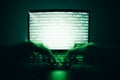 Closeup of hacker is using the laptop computer to coding virus or malware for hacking internet server, Cyber attack, System Royalty Free Stock Photo