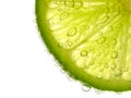 Closeup a half lime