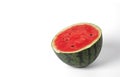 Half Watermelon Isolated on White Background, Clipping Path Royalty Free Stock Photo