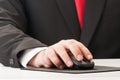 Closeup of hand and mouse Royalty Free Stock Photo