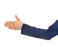 Closeup on hand stretching for handshake Royalty Free Stock Photo