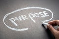 Purpose on Chalkboard