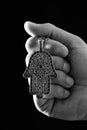 Old hamsa amulet or hand of Fatima