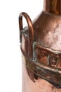 Closeup of a Handle of a Vintage Copper Milk Churn Royalty Free Stock Photo