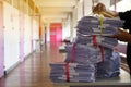 Stack of used paper to recycle Royalty Free Stock Photo