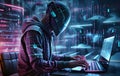 Closeup of hands typing on a keyboard with digital technology, software development concept. Coding programmer, software engineer