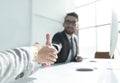 Closeup.handshake business people in the office Royalty Free Stock Photo