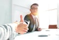 Closeup.handshake business people in the office Royalty Free Stock Photo