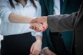 Closeup. handshake business woman with a business partner Royalty Free Stock Photo