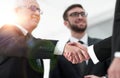 Closeup handshake proven business partners Royalty Free Stock Photo