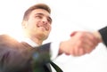 Closeup handshake proven business partners Royalty Free Stock Photo