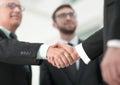 Closeup handshake proven business partners Royalty Free Stock Photo