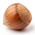 Closeup of hazelnut isolated on transparent background Royalty Free Stock Photo