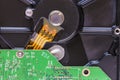 Closeup of a HDD Royalty Free Stock Photo