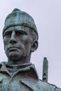 Closeup of head at Commando Memorial, Scotland. Royalty Free Stock Photo