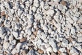 Closeup of a heap of broken brick and concrete