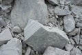 Closeup of a heap of broken rocks at a construction site - great for industrial background