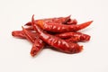 Heap of Dried Red Chili Peppers Isolate on White Background Royalty Free Stock Photo